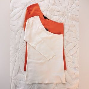 Ralph Lauren Black Label One Shoulder Top Duo